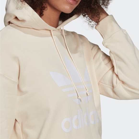 ADIDAS original Logo Fleece Hoodie Sz M - Picture 3 of 14